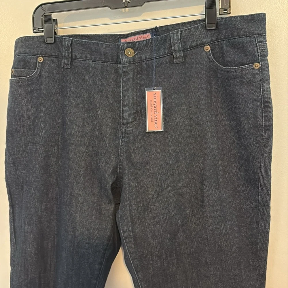 Vineyard Vines Dark Wash Straight Leg Jeans 16 NWT - Picture 4 of 10